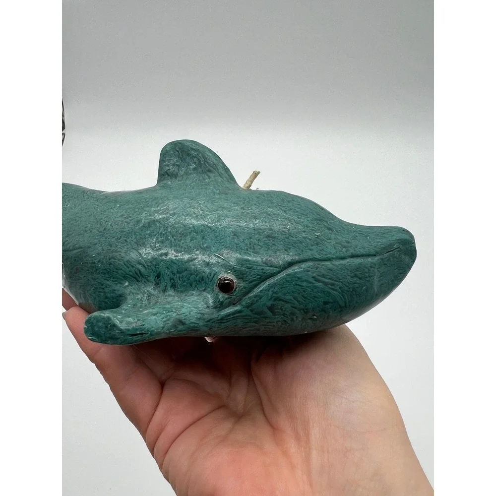 Vintage 90s Dolphin Wax Candle Nautical Whimsy Retro Ocean Marine Decor‎